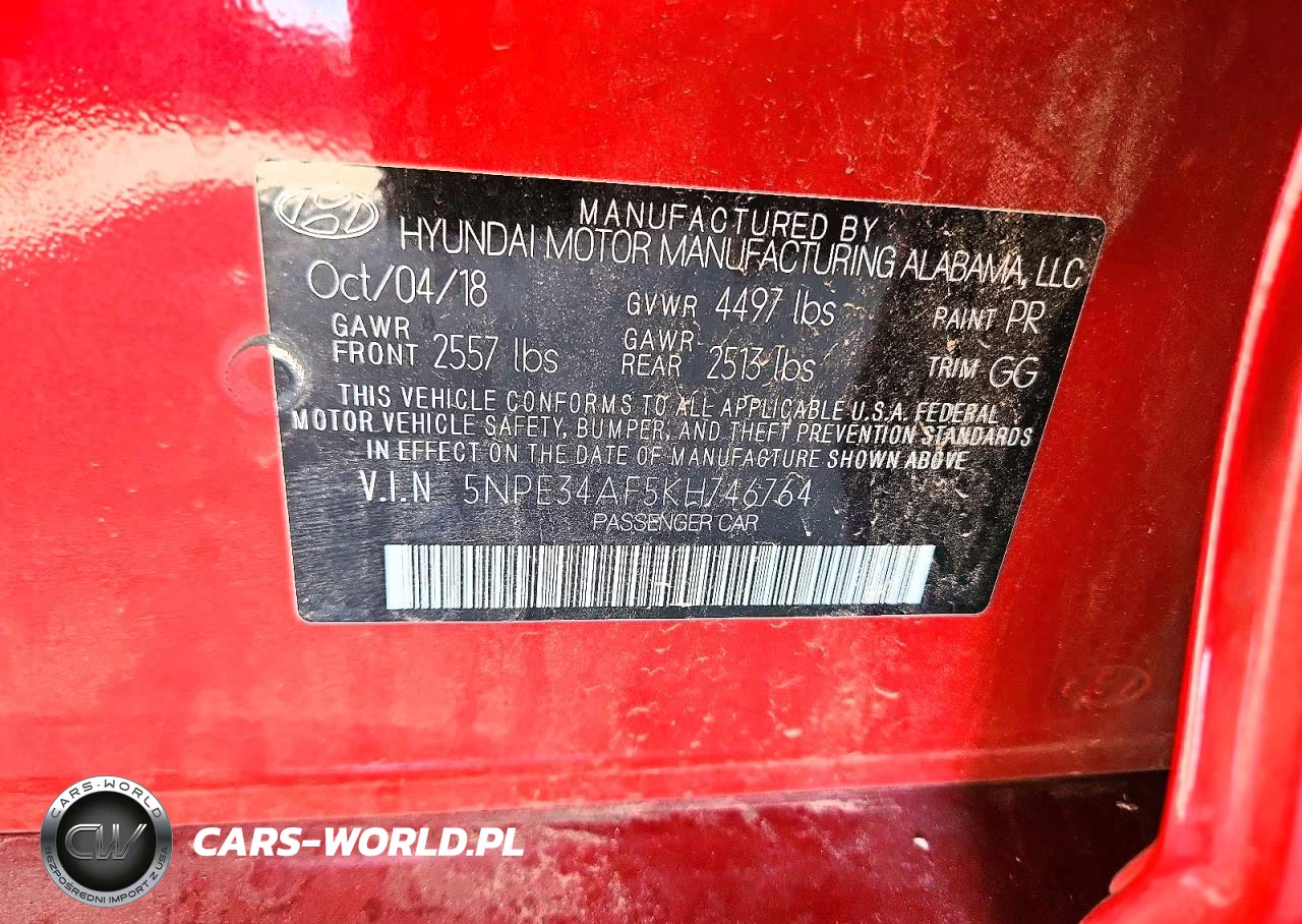 2019 Hyundai Sonata Limited VIN:5NPE34AF5KH746764 - 12