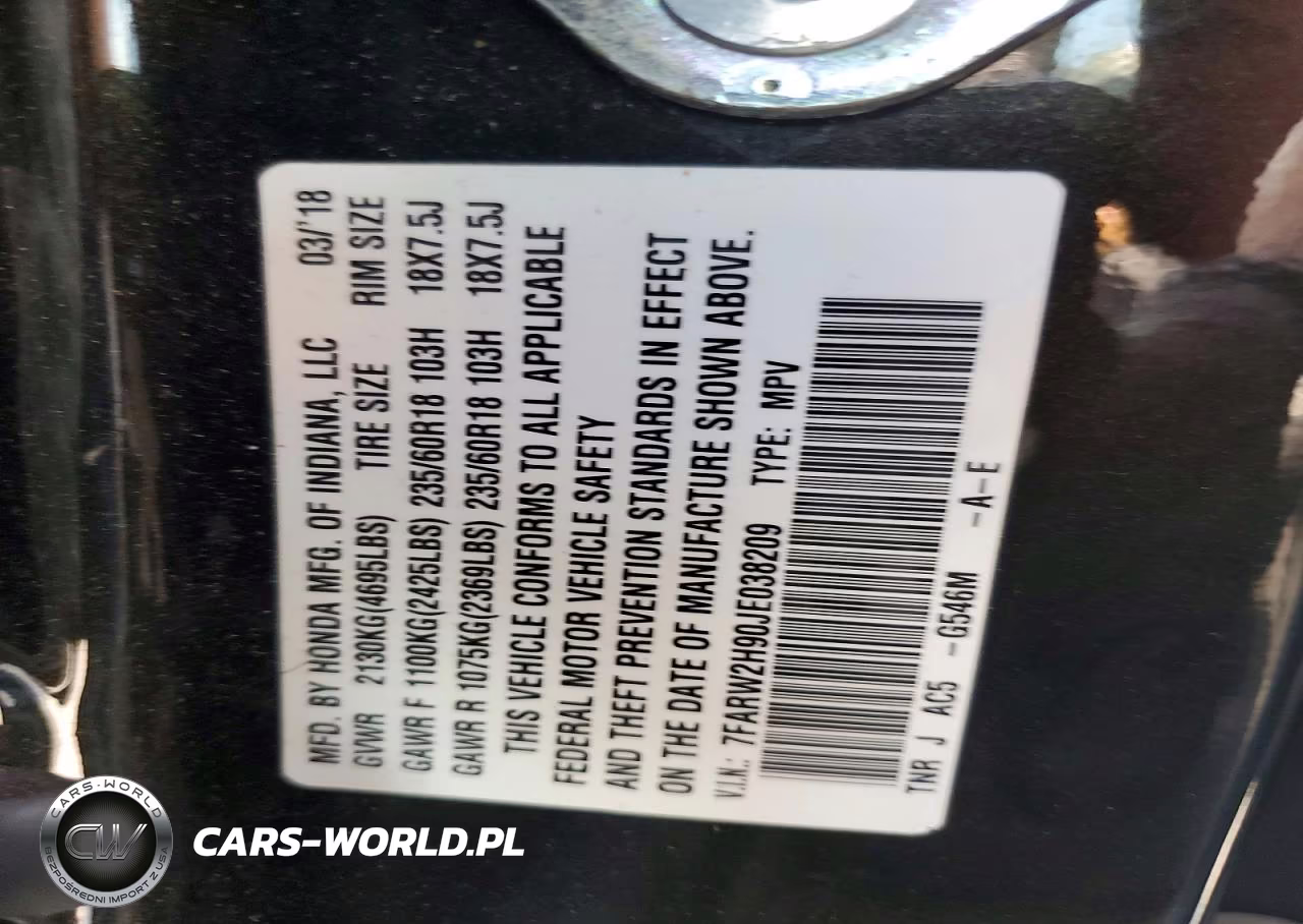 2018 Honda Cr-V Touring VIN:7FARW2H90JE038209 - 14