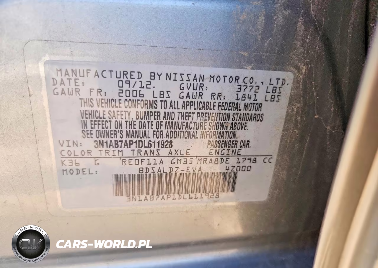 2013 Nissan Sentra S VIN:3N1AB7AP1DL611928 - 12