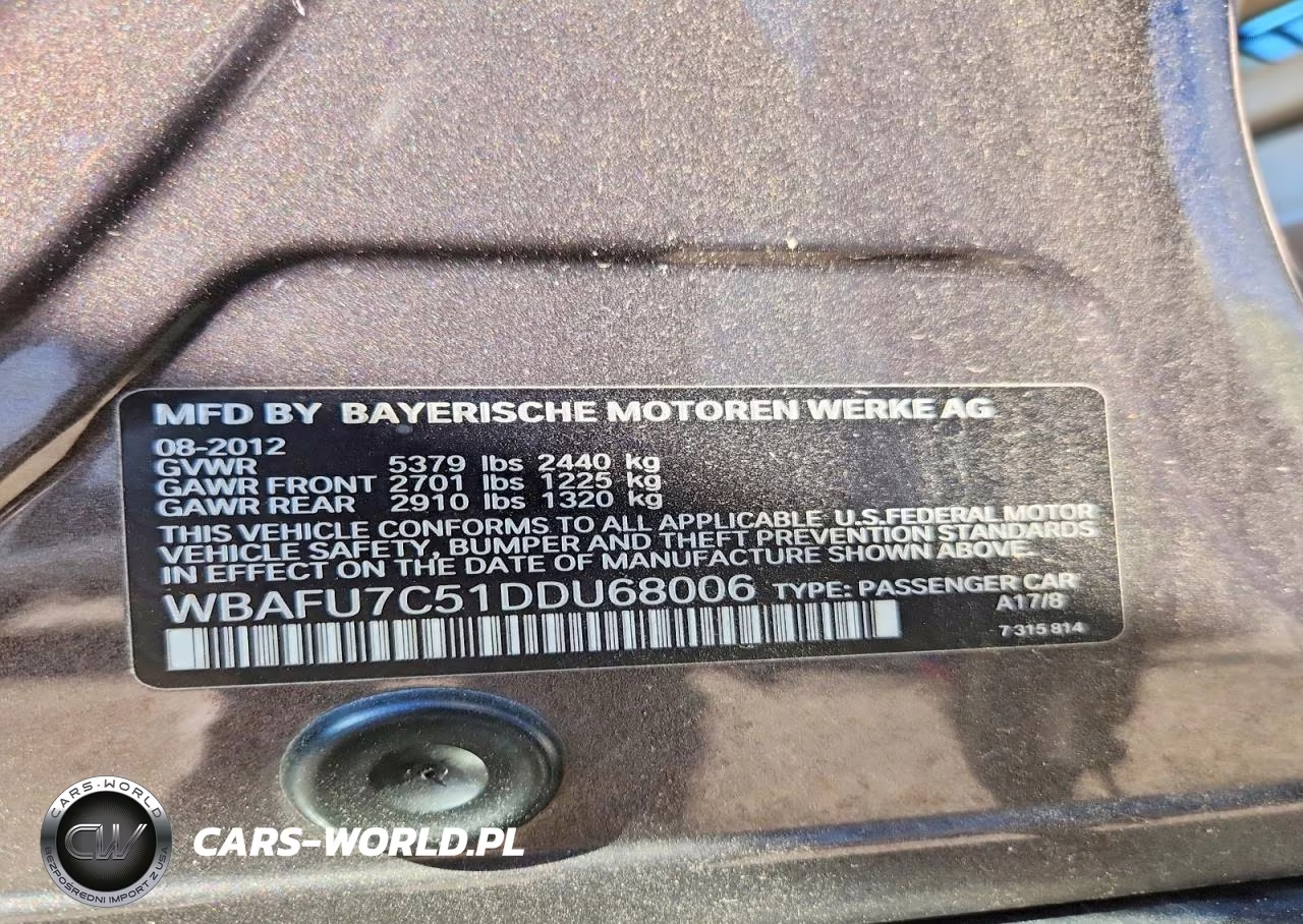 2013 BMW 535 Xi VIN:WBAFU7C51DDU68006 - 13
