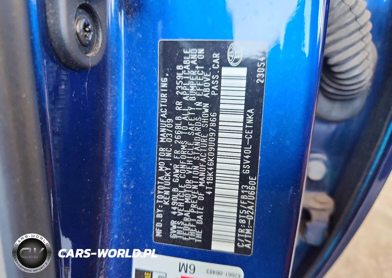 2009 Toyota Camry Le V6 VIN:4T1BK46K09U097866 - 12