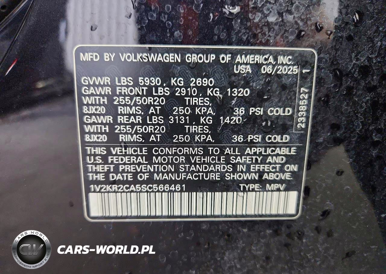 2025 Volkswagen Atlas Se VIN:1V2KR2CA5SC566461 - 13
