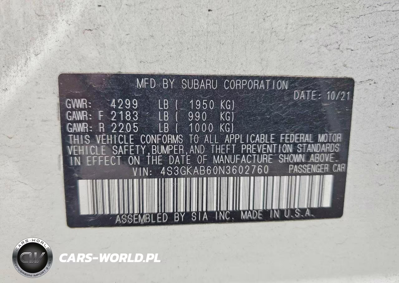 2022 Subaru Impreza VIN:4S3GKAB60N3602760 - 12