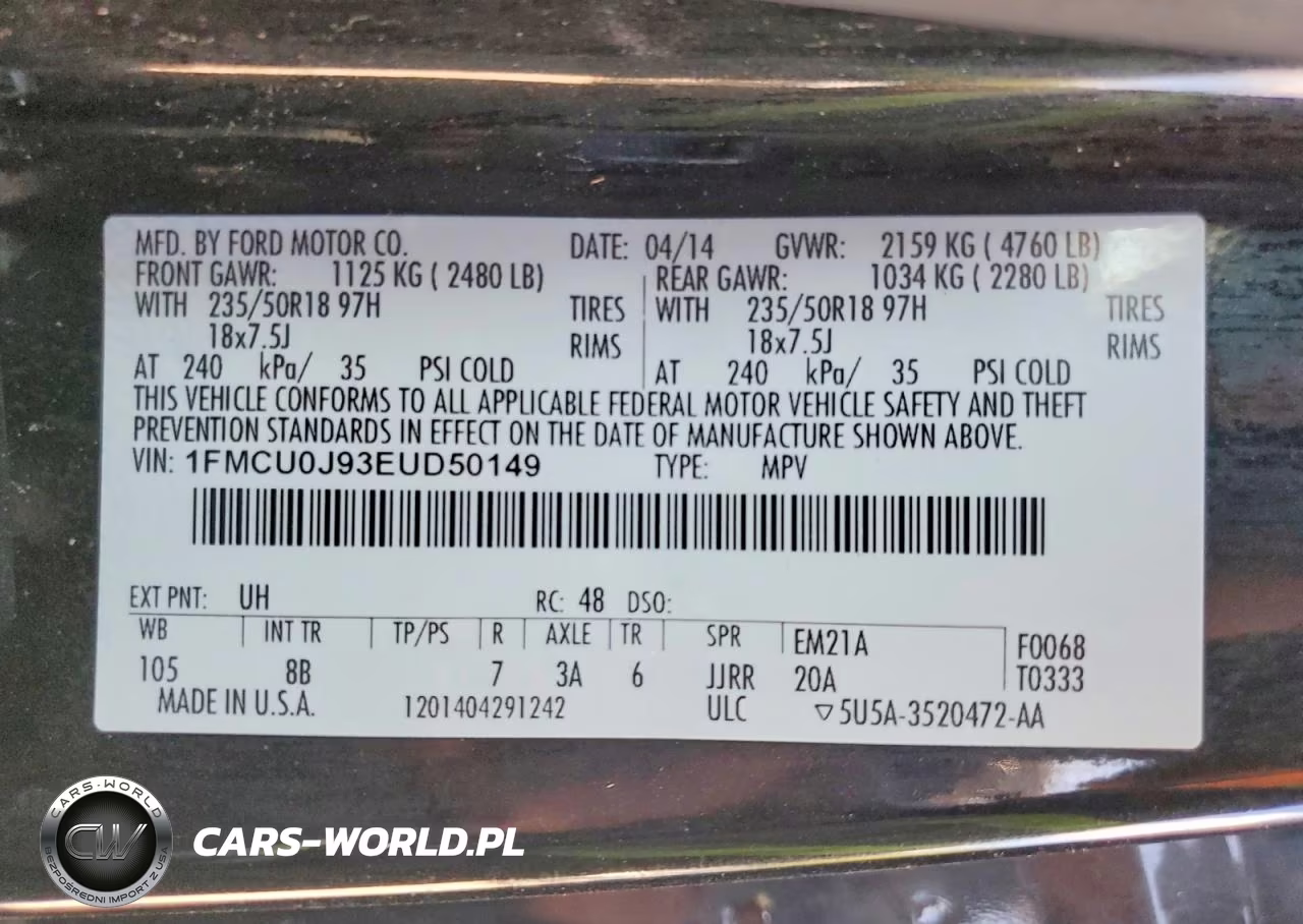 2014 Ford Escape Titanium VIN:1FMCU0J93EUD50149 - 13