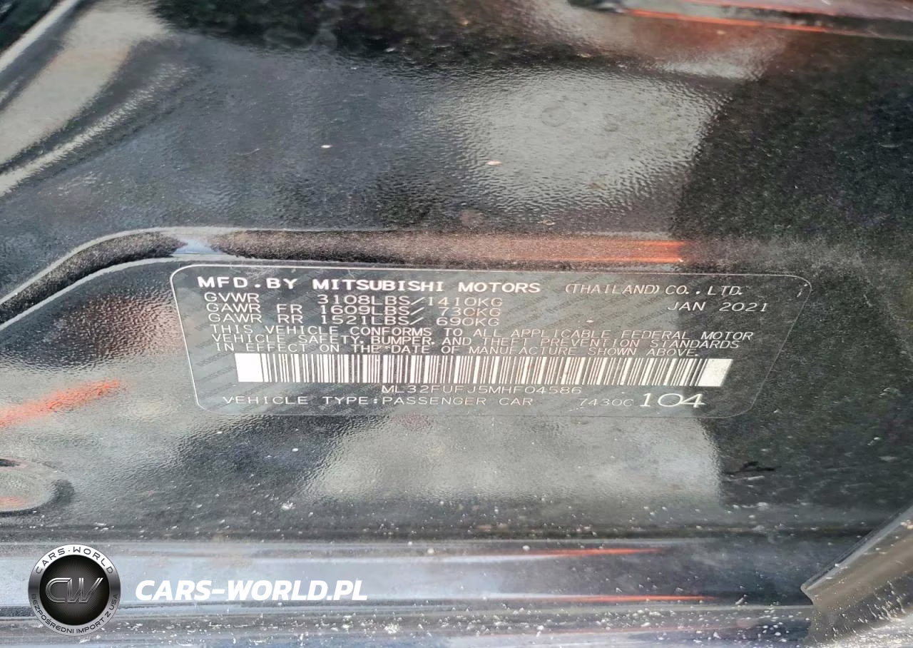 2021 Mitsubishi Mirage G4 Es VIN:ML32FUFJ5MHF04586 - 12
