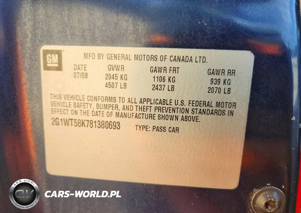 2008 Chevrolet Impala Lt VIN:2G1WT58K781380693 - 12