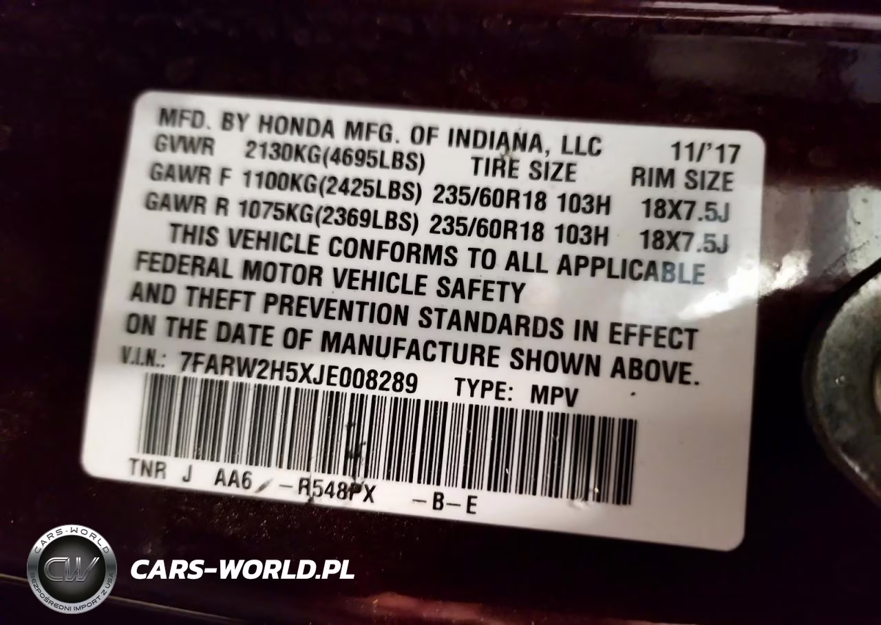 2018 Honda Cr-V Ex VIN:7FARW2H5XJE008289 - 13