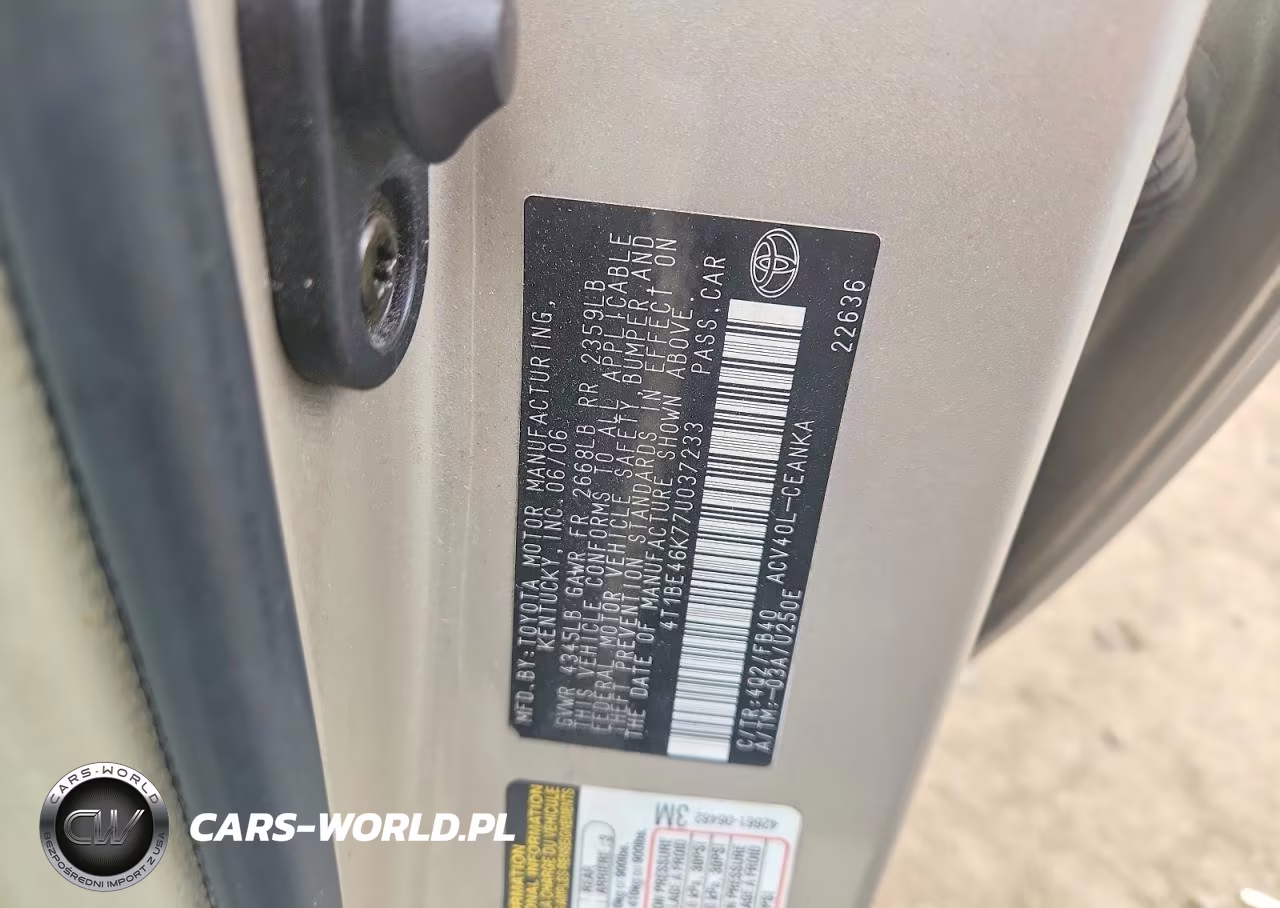 2007 Toyota Camry Le VIN:4T1BE46K77U037233 - 13
