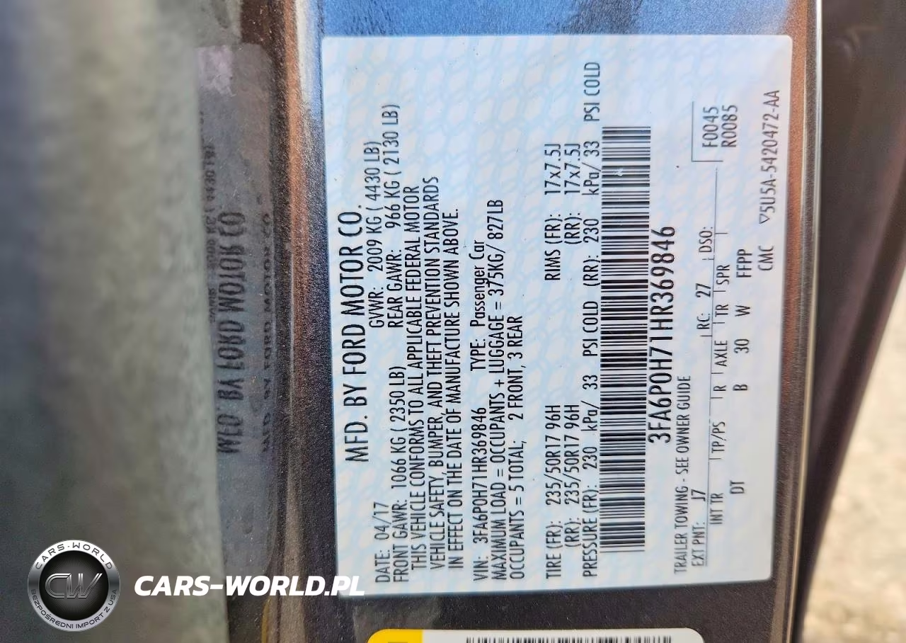 2017 Ford Fusion Se VIN:3FA6P0H71HR369846 - 12