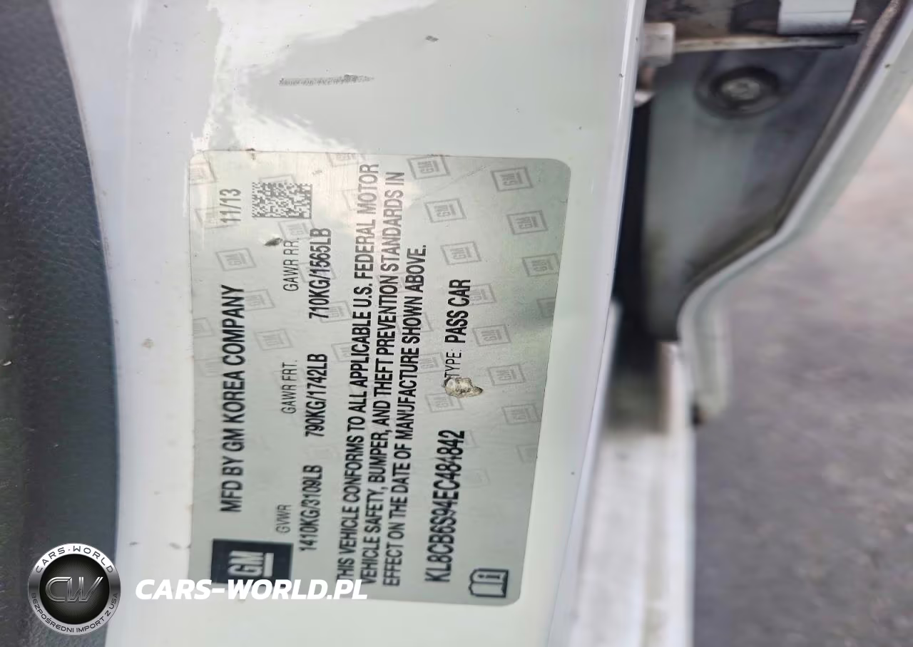 2014 Chevrolet Spark Ls VIN:KL8CB6S94EC484842 - 12