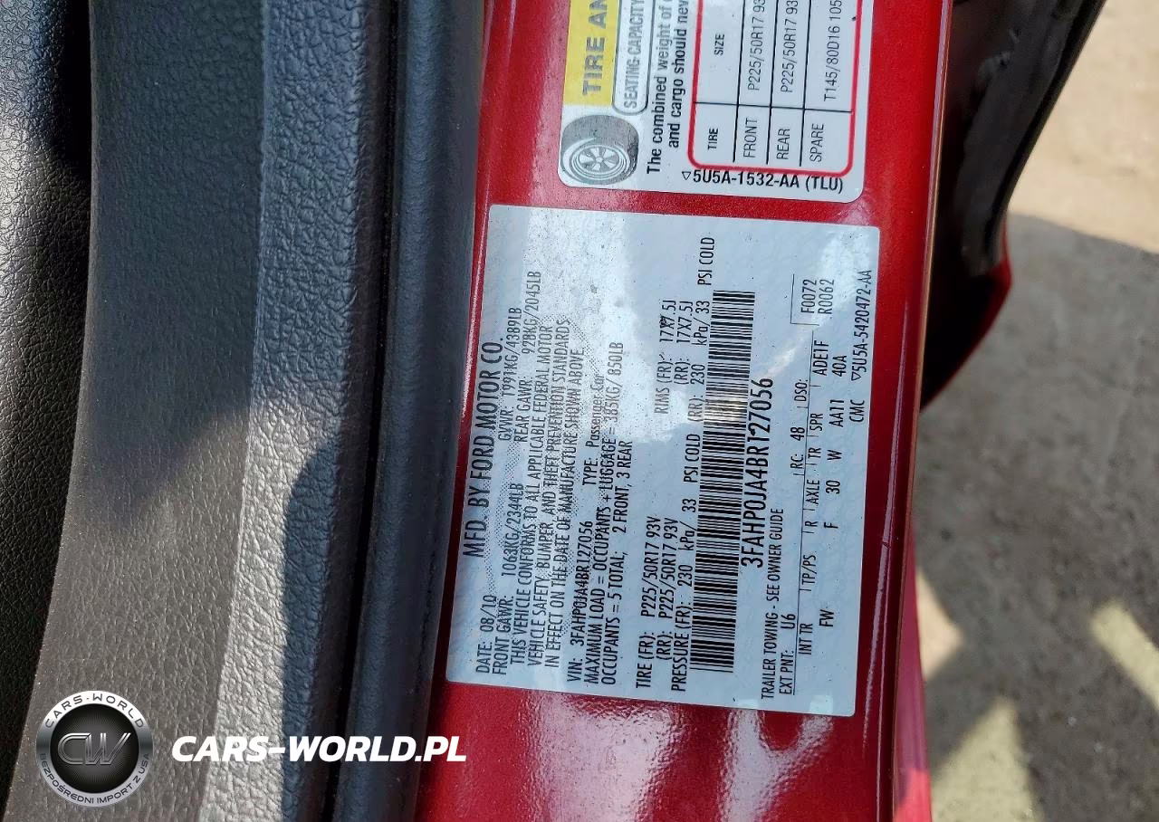 2011 Ford Fusion Sel VIN:3FAHP0JA4BR127056 - 12