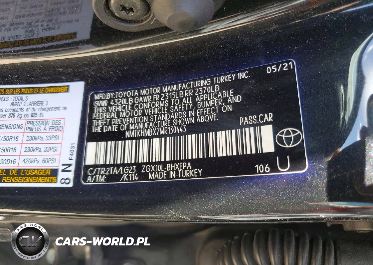 2021 Toyota C-Hr Limited VIN:NMTKHMBX7MR130443 - 13