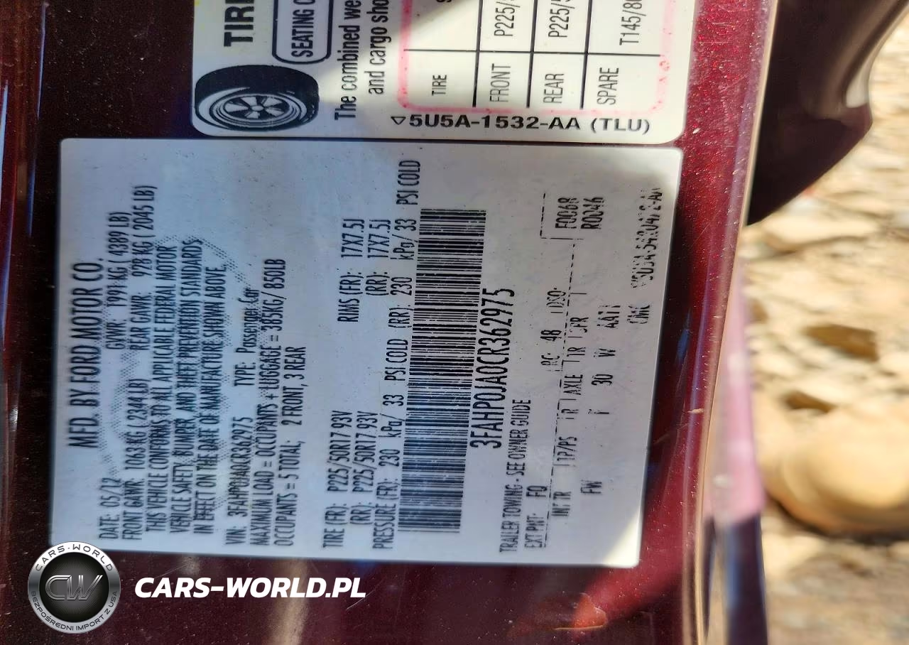 2012 Ford Fusion Sel VIN:3FAHP0JA0CR362975 - 13