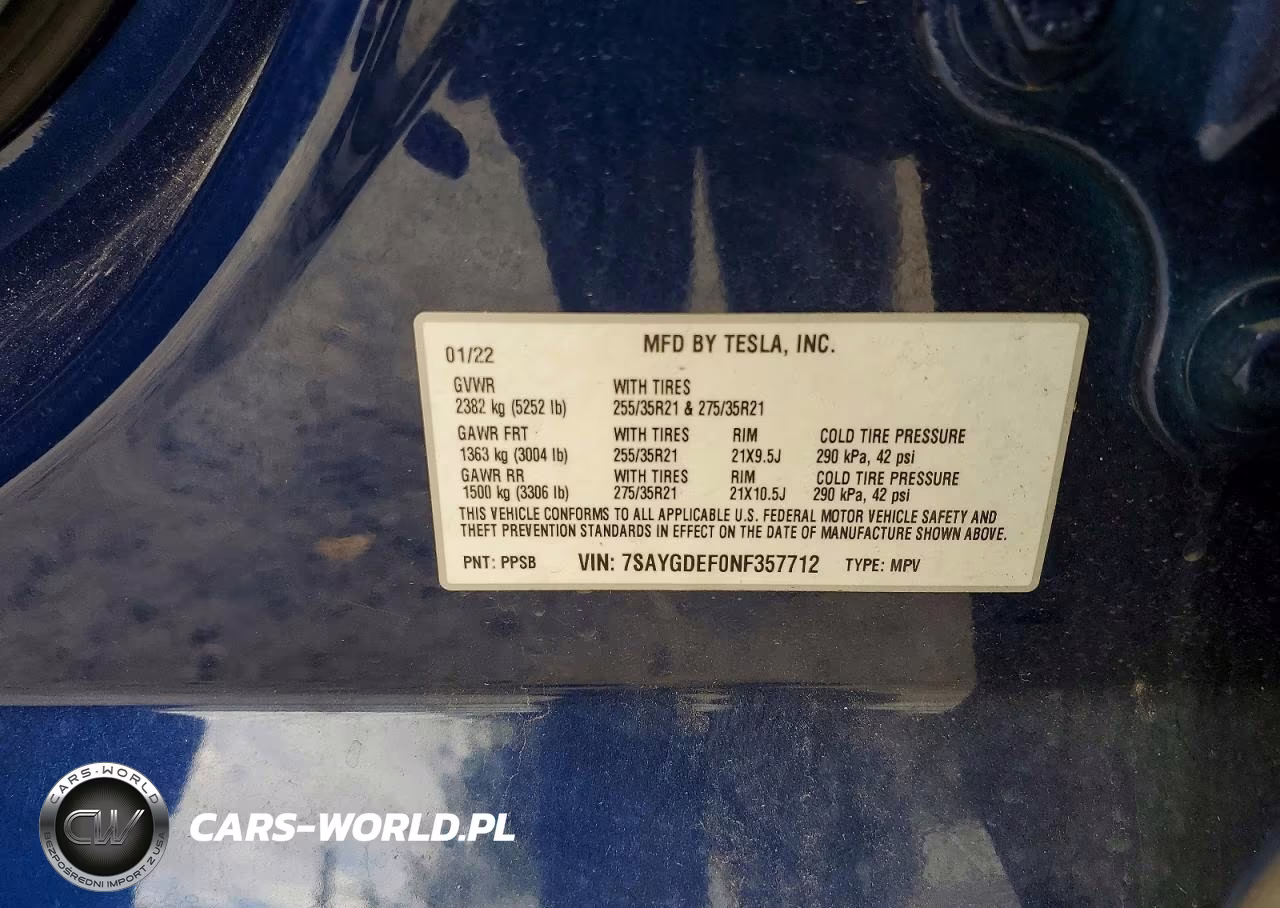 2022 Tesla Model Y VIN:7SAYGDEF0NF357712 - 13