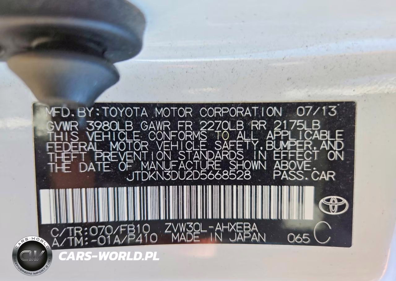 2013 Toyota Prius Three VIN:JTDKN3DU2D5668528 - 12