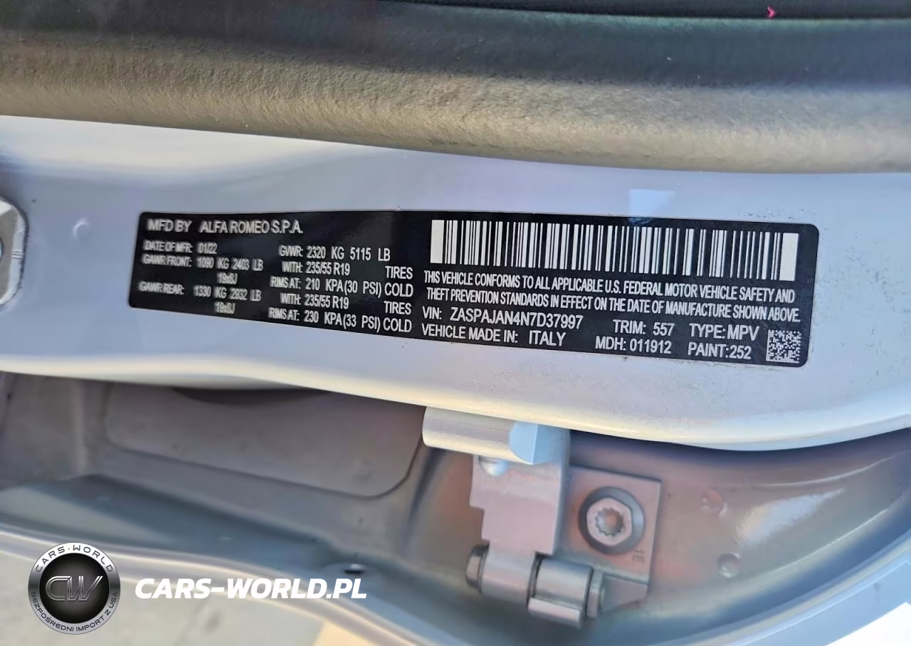 2022 Alfa Romeo Stelvio VIN:ZASPAJAN4N7D37997 - 13