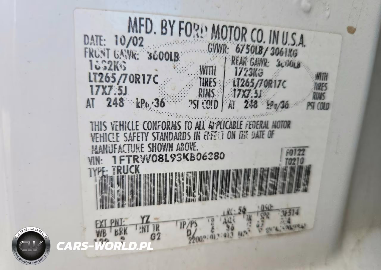 2003 Ford F150 Supercrew VIN:1FTRW08L93KB06380 - 13