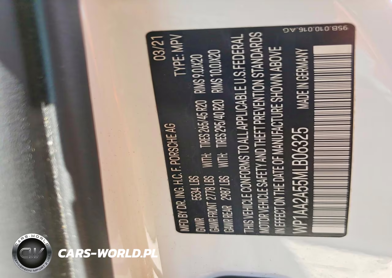 2021 Porsche Macan VIN:WP1AA2A55MLB06325 - 12