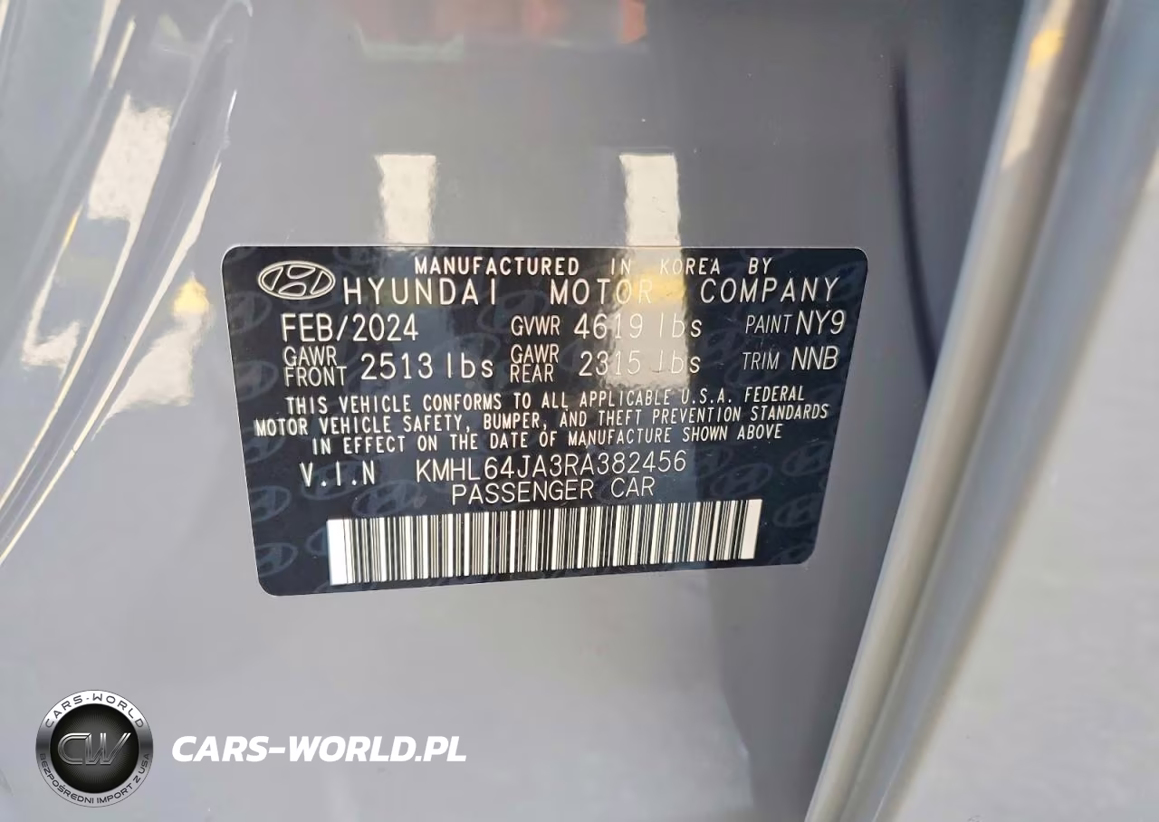 2024 Hyundai Sonata Sel VIN:KMHL64JA3RA382456 - 13