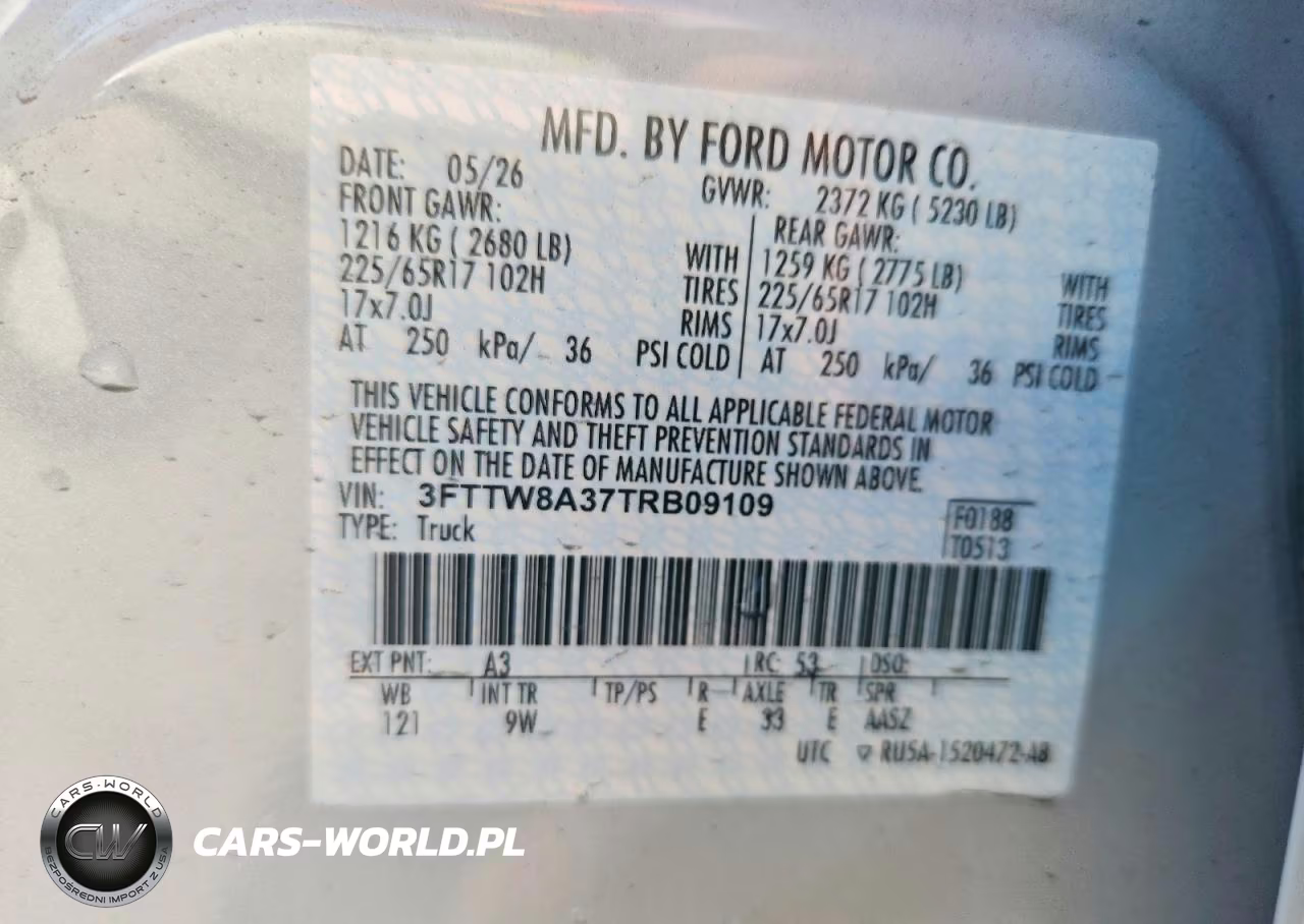 2026 Ford Maverick Xl VIN:3FTTW8A37TRB09109 - 12