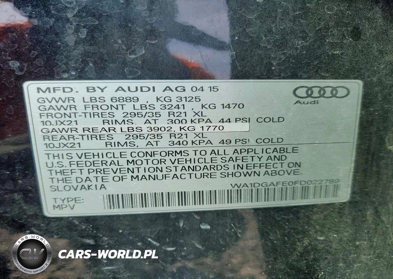 2015 Audi Q7 Prestige VIN:WA1DGAFE0FD022789 - 13