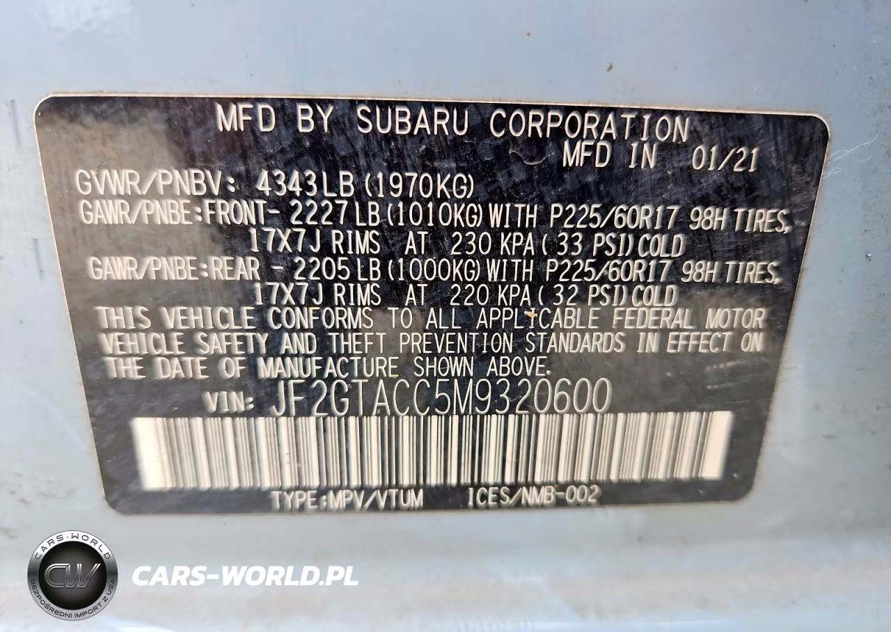 2021 Subaru Crosstrek Premium VIN:JF2GTACC5M9320600 - 13