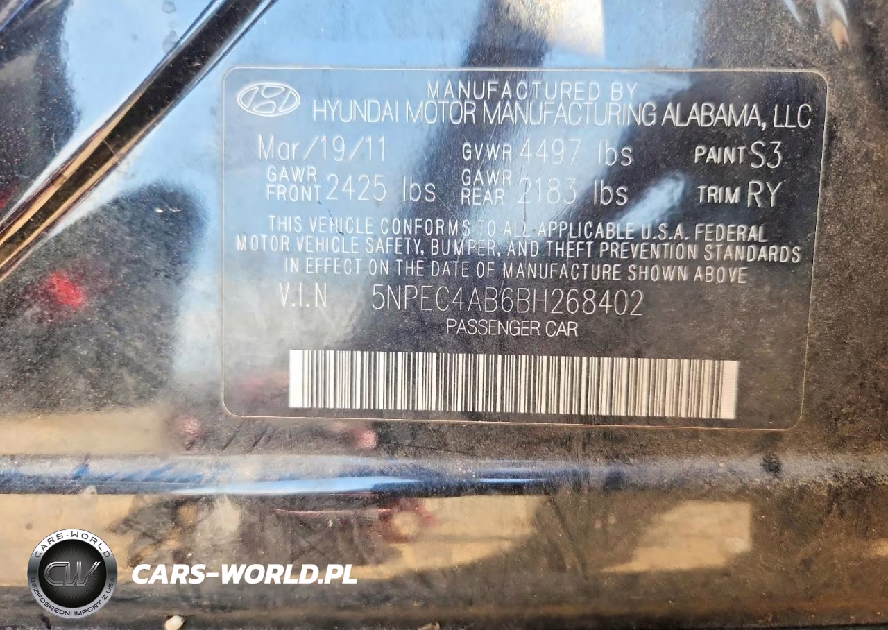 2011 Hyundai Sonata Limited 2.0T VIN:5NPEC4AB6BH268402 - 12