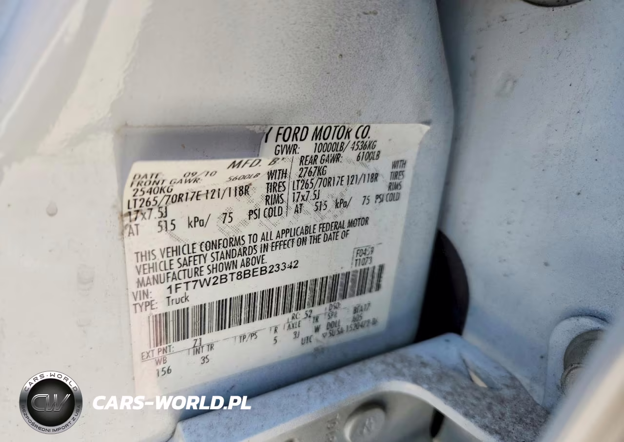 2011 Ford F250 Super Duty VIN:1FT7W2BT8BEB23342 - 12