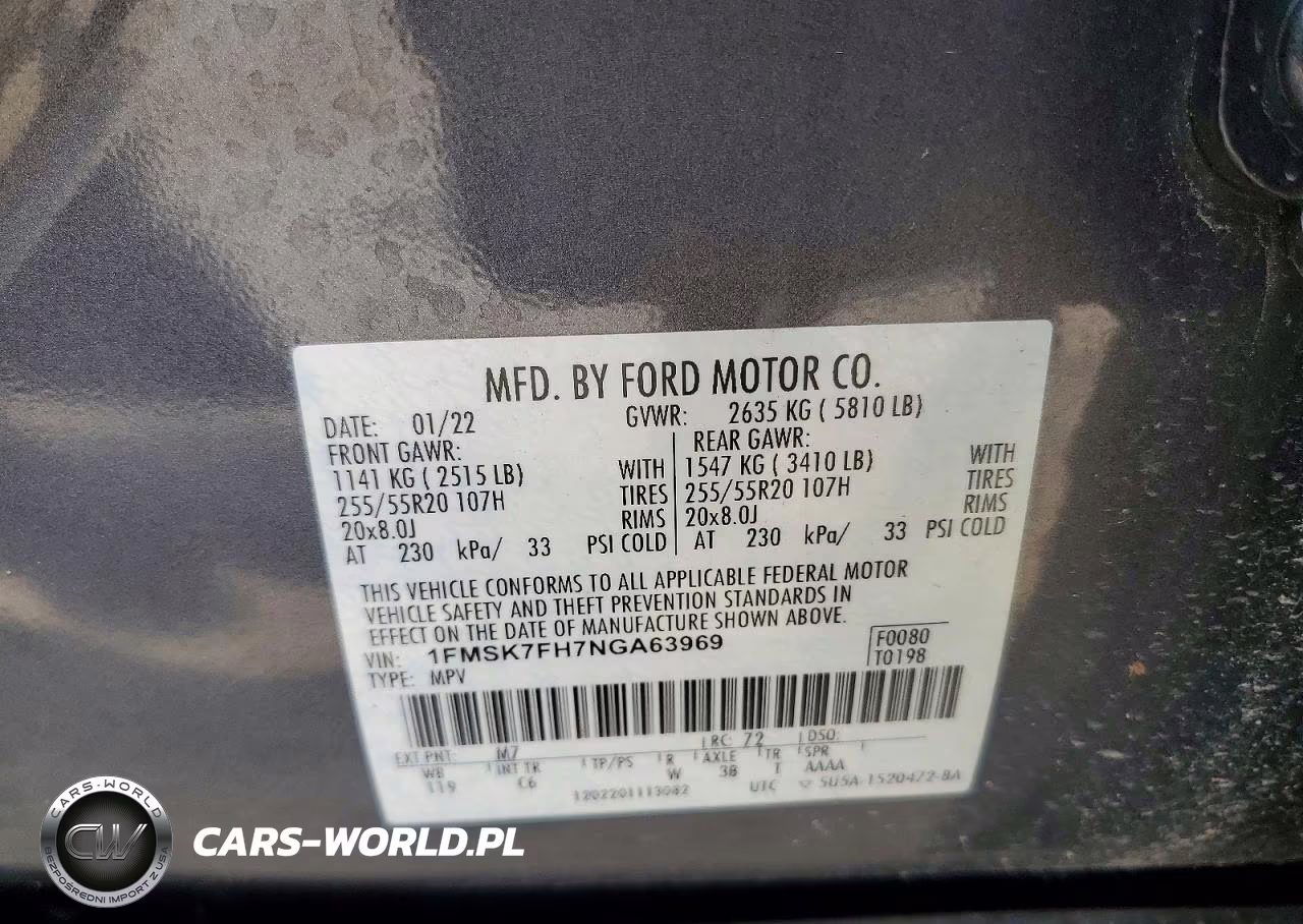 2022 Ford Explorer Limited VIN:1FMSK7FH7NGA63969 - 14