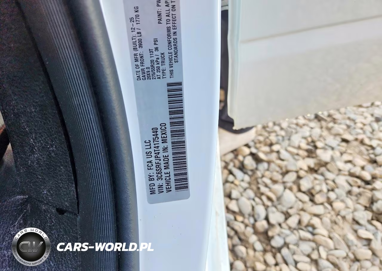 2026 Ram 1500 VIN:3C6SRFJP4T4175440 - 12