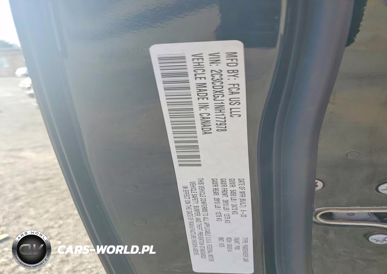 2022 Dodge Charger Scat Pack VIN:2C3CDXGJ1NH177978 - 12