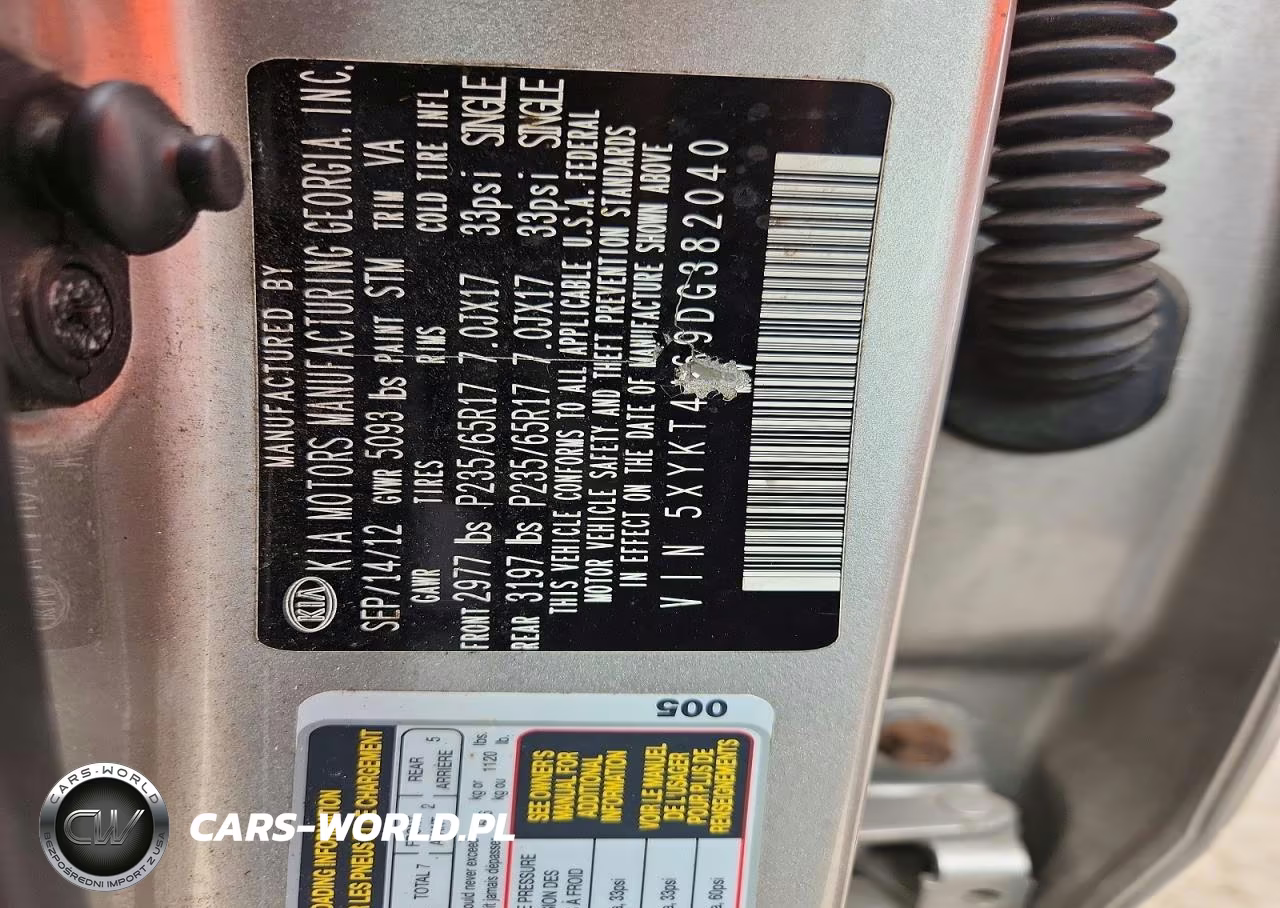 2013 Kia Sorento Lx VIN:5XYKT4A69DG382040 - 13