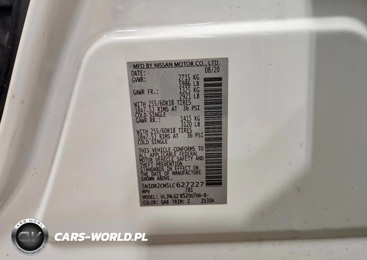 2020 Nissan Pathfinder Sl VIN:5N1DR2CM5LC627227 - 14