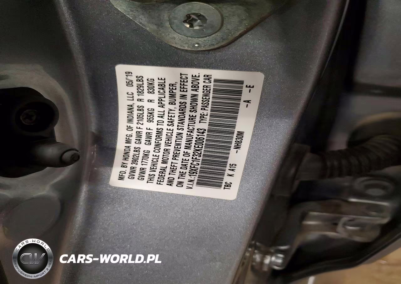 2019 Honda Civic Ex VIN:19XFC1F32KE006143 - 12