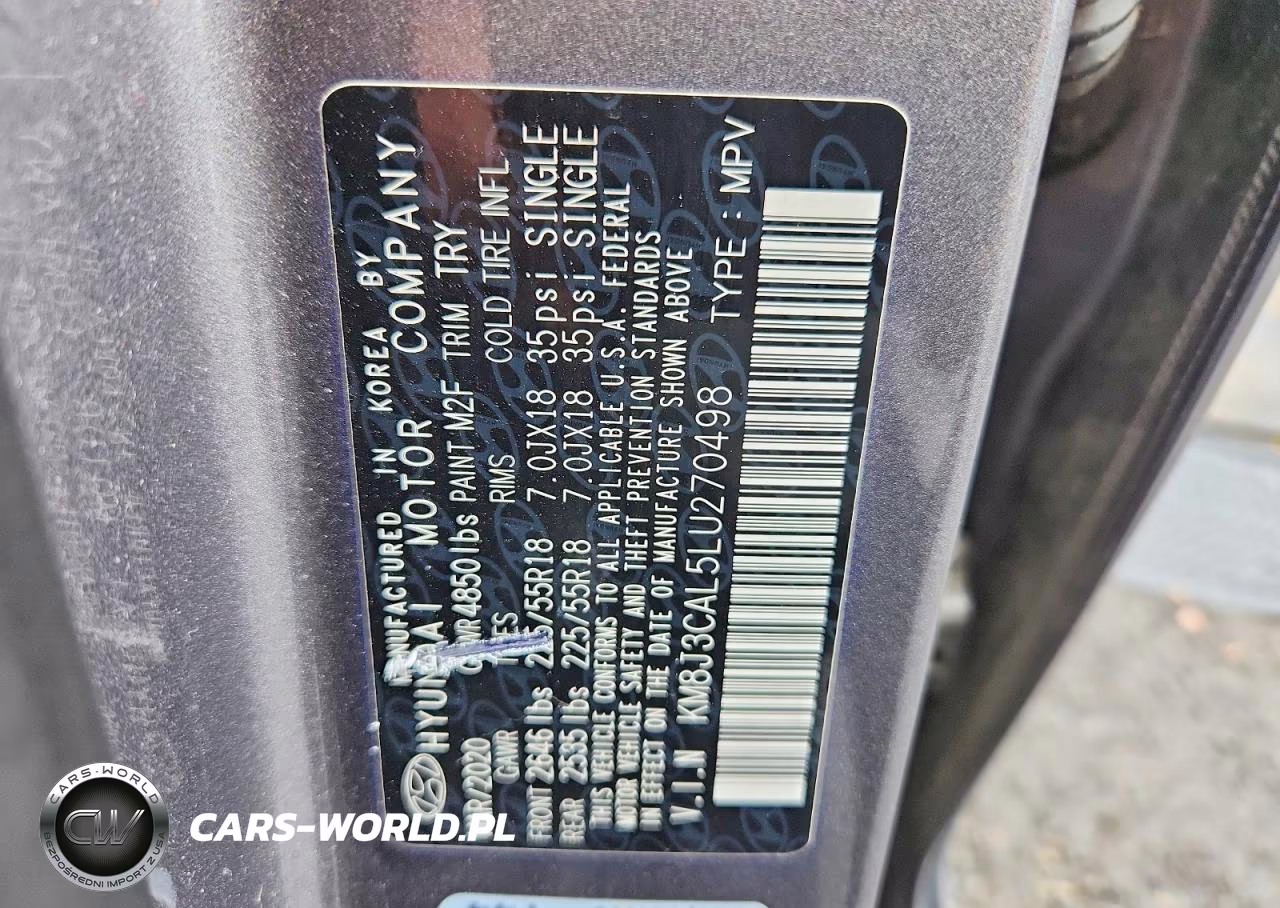 2020 Hyundai Tucson Ultimate VIN:KM8J3CAL5LU270498 - 13