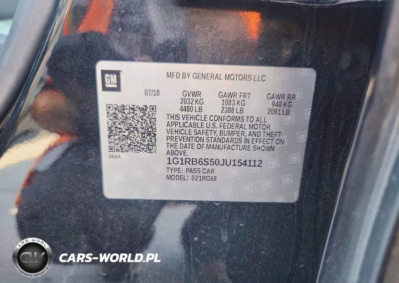 2018 Chevrolet Volt Premier VIN:1G1RB6S50JU154112 - 12