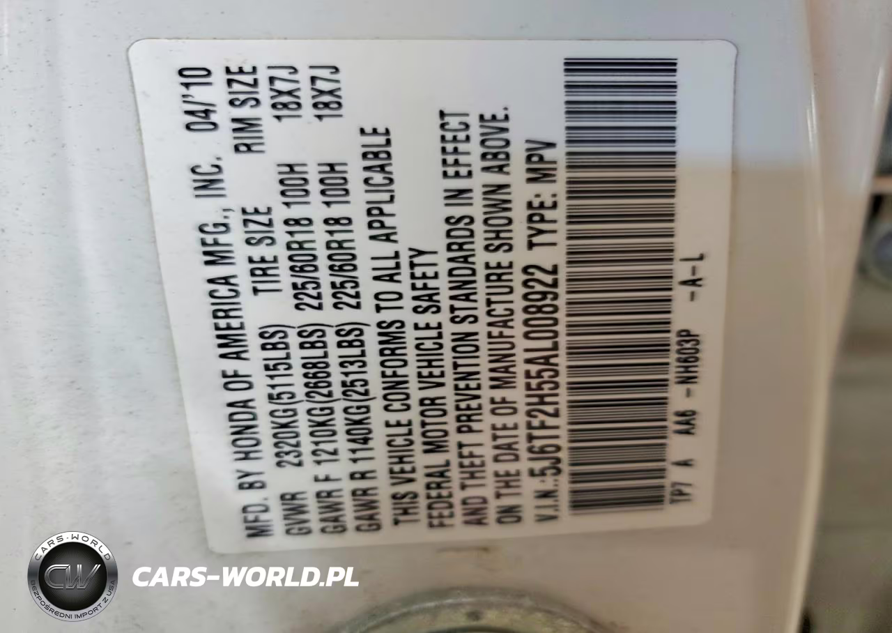 2010 Honda Accord Crosstour Exl VIN:5J6TF2H55AL008922 - 14