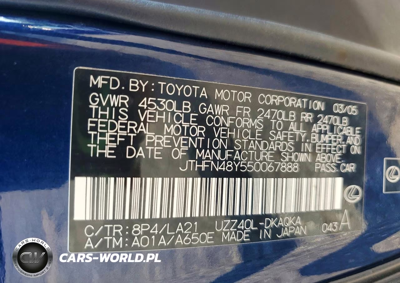 2005 Lexus Sc 430 Base VIN:JTHFN48Y550067888 - 12