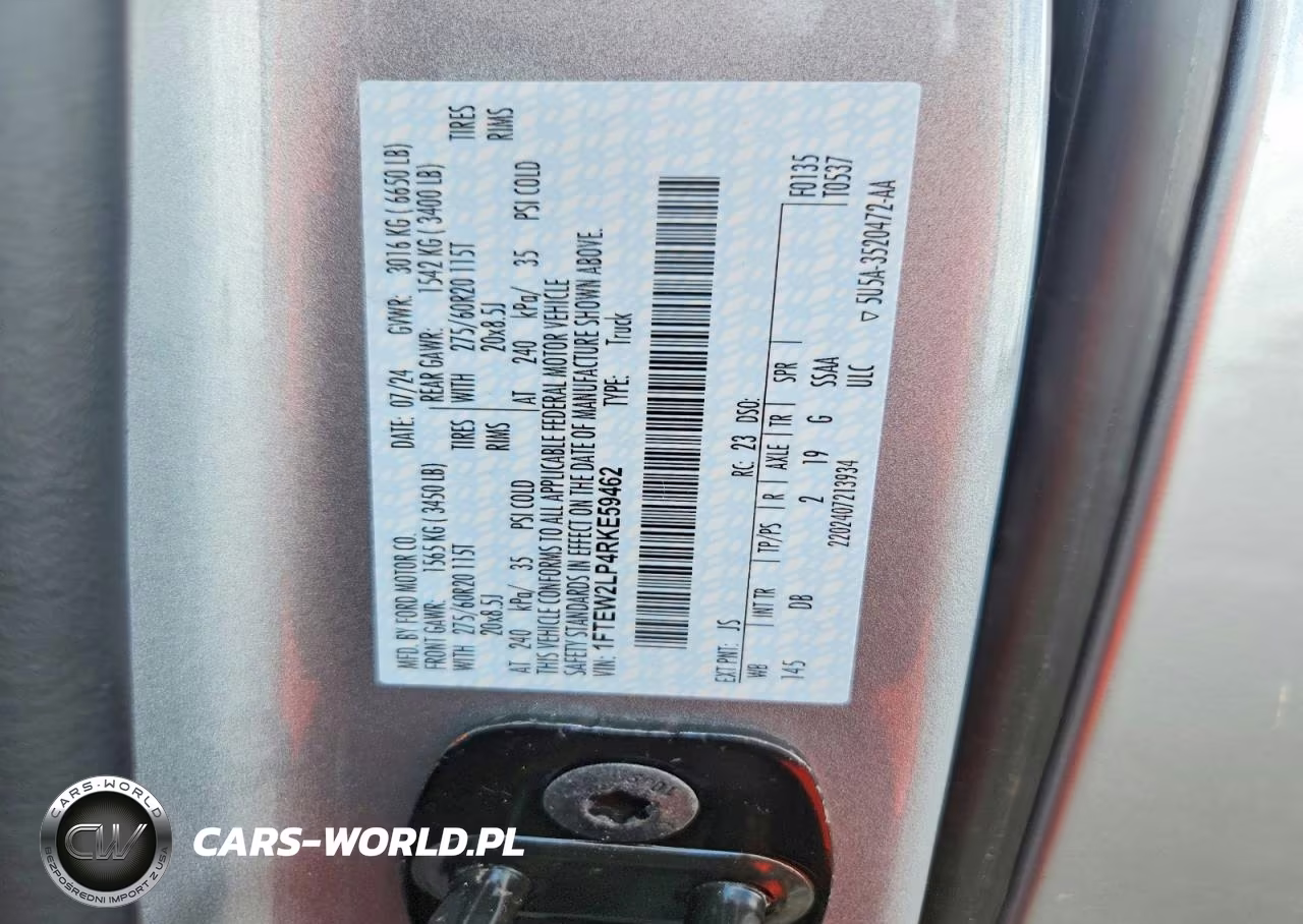 2024 Ford F150 Stx VIN:1FTEW2LP4RKE59462 - 12