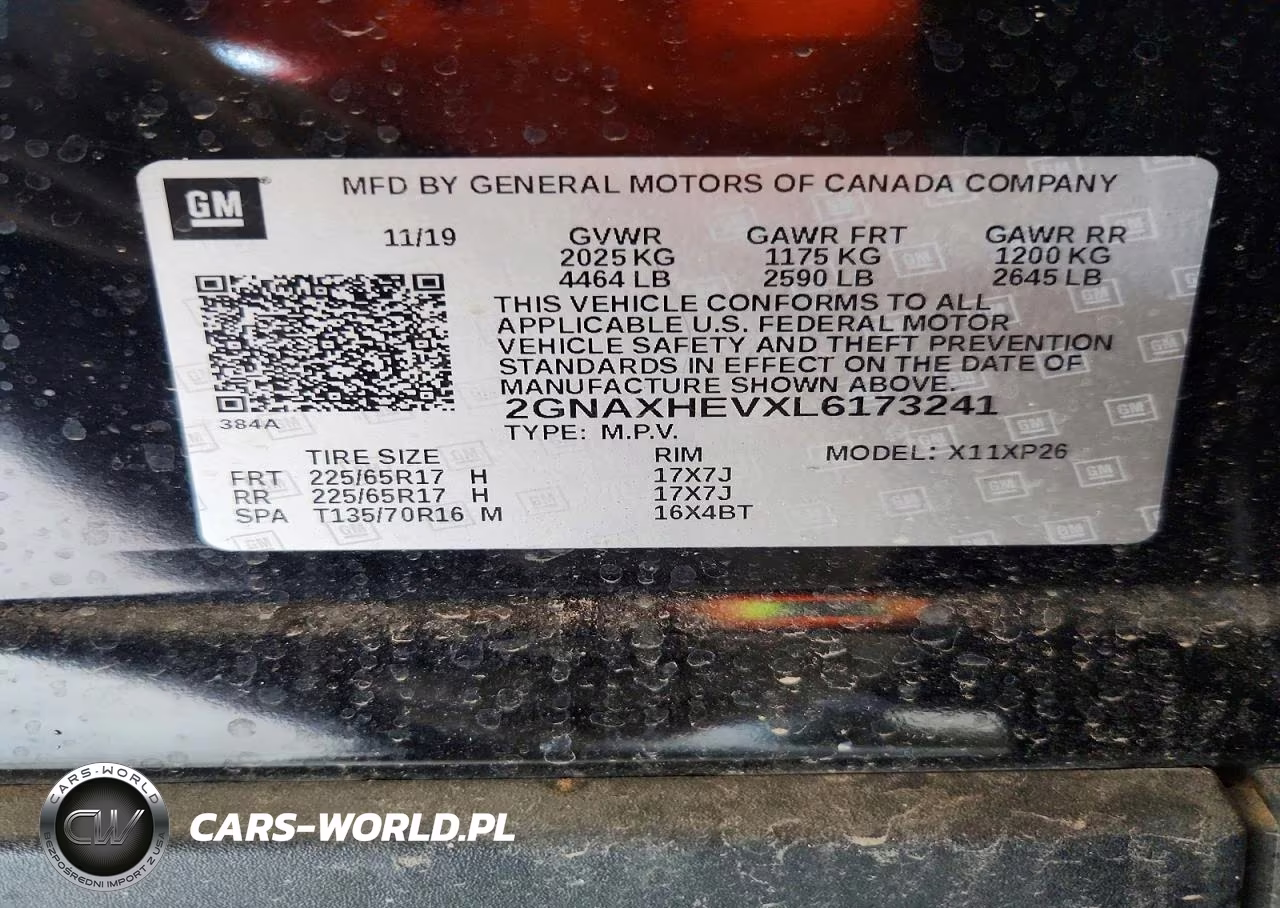 2020 Chevrolet Equinox Ls VIN:2GNAXHEVXL6173241 - 13