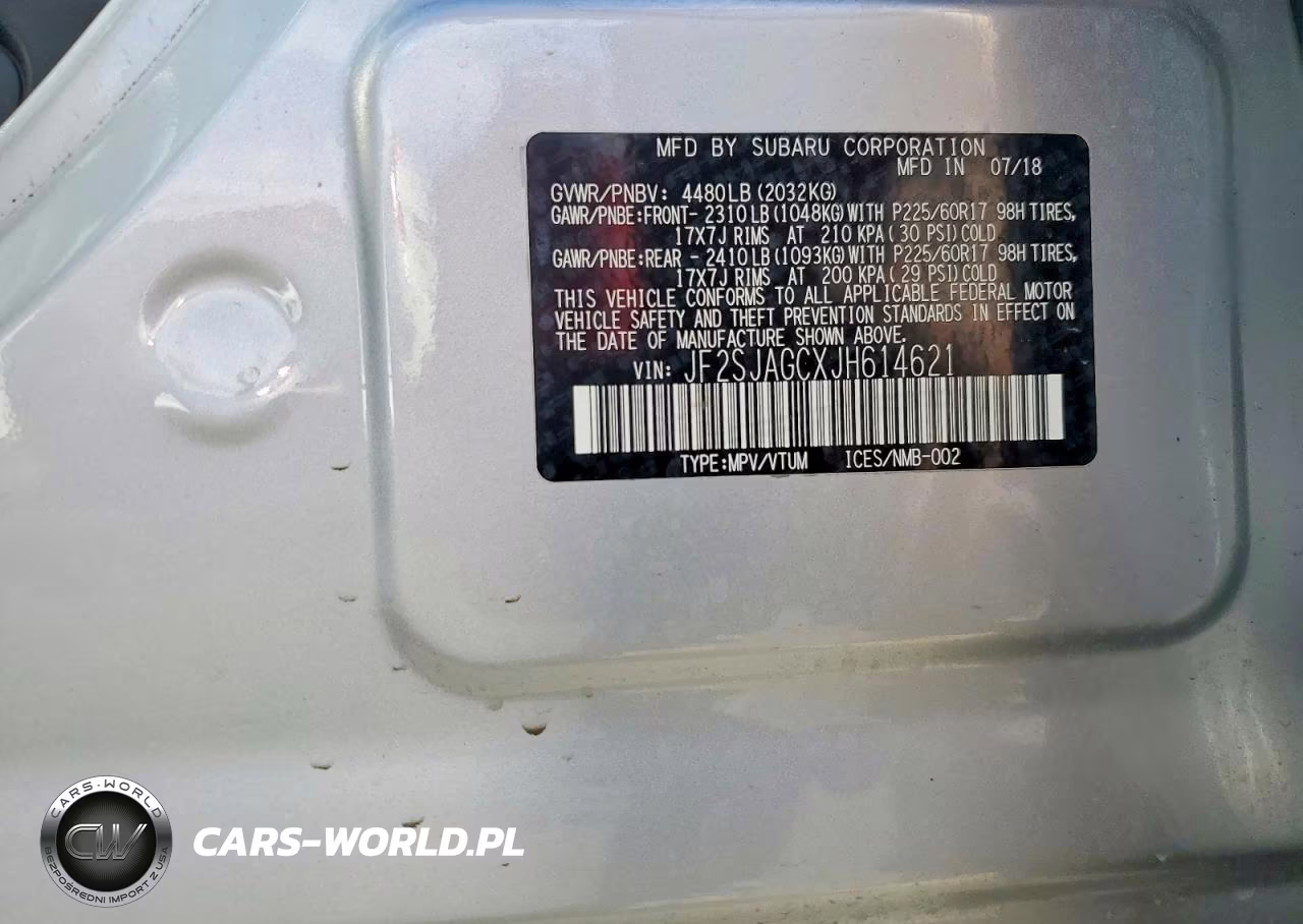 2018 Subaru Forester 2.5I Premium VIN:JF2SJAGCXJH614621 - 14
