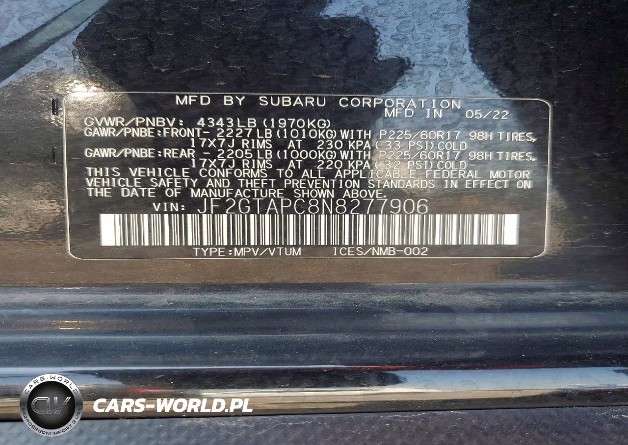2022 Subaru Crosstrek Premium VIN:JF2GTAPC8N8277906 - 13