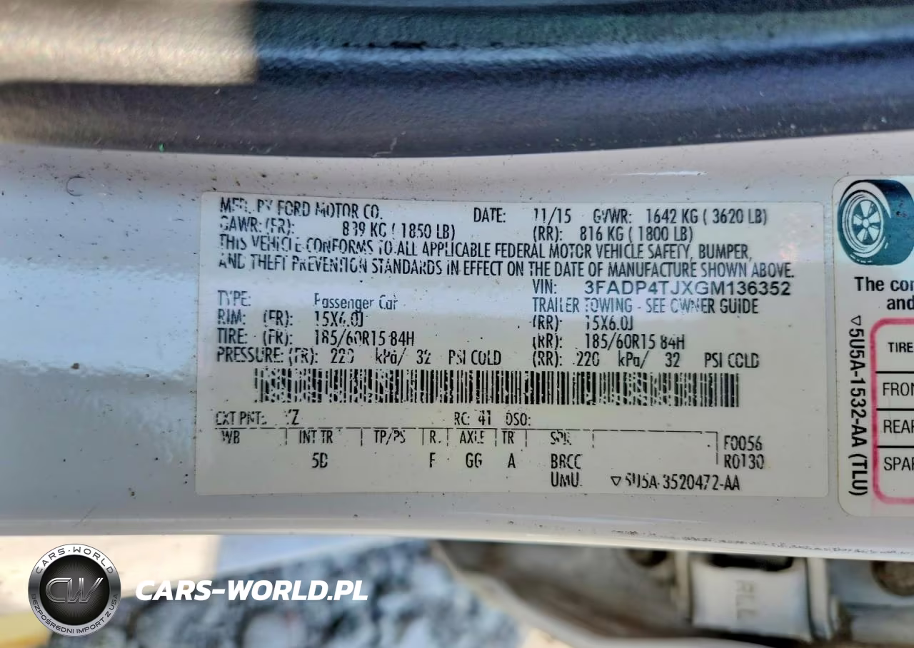 2016 Ford Fiesta S VIN:3FADP4TJXGM136352 - 12