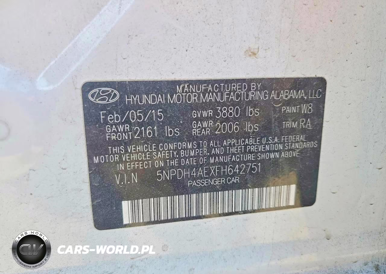 2015 Hyundai Elantra Se VIN:5NPDH4AEXFH642751 - 12
