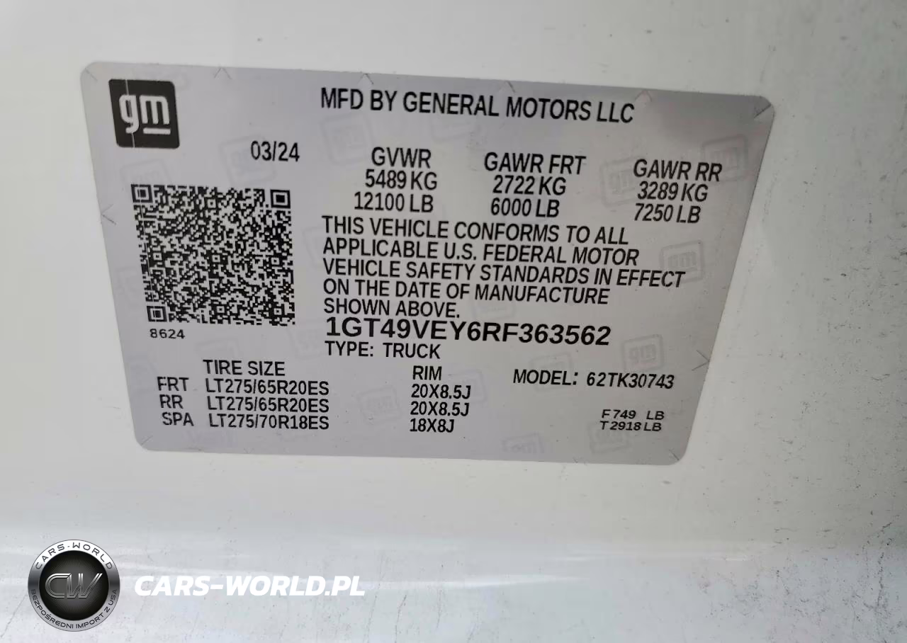 2024 GMC Sierra K3500 At4 VIN:1GT49VEY6RF363562 - 14