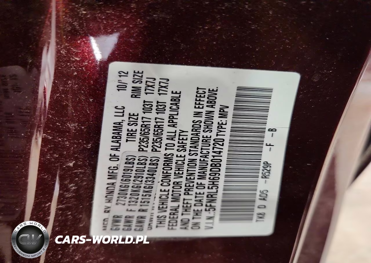 2013 Honda Odyssey Exl VIN:5FNRL5H69DB014720 - 13