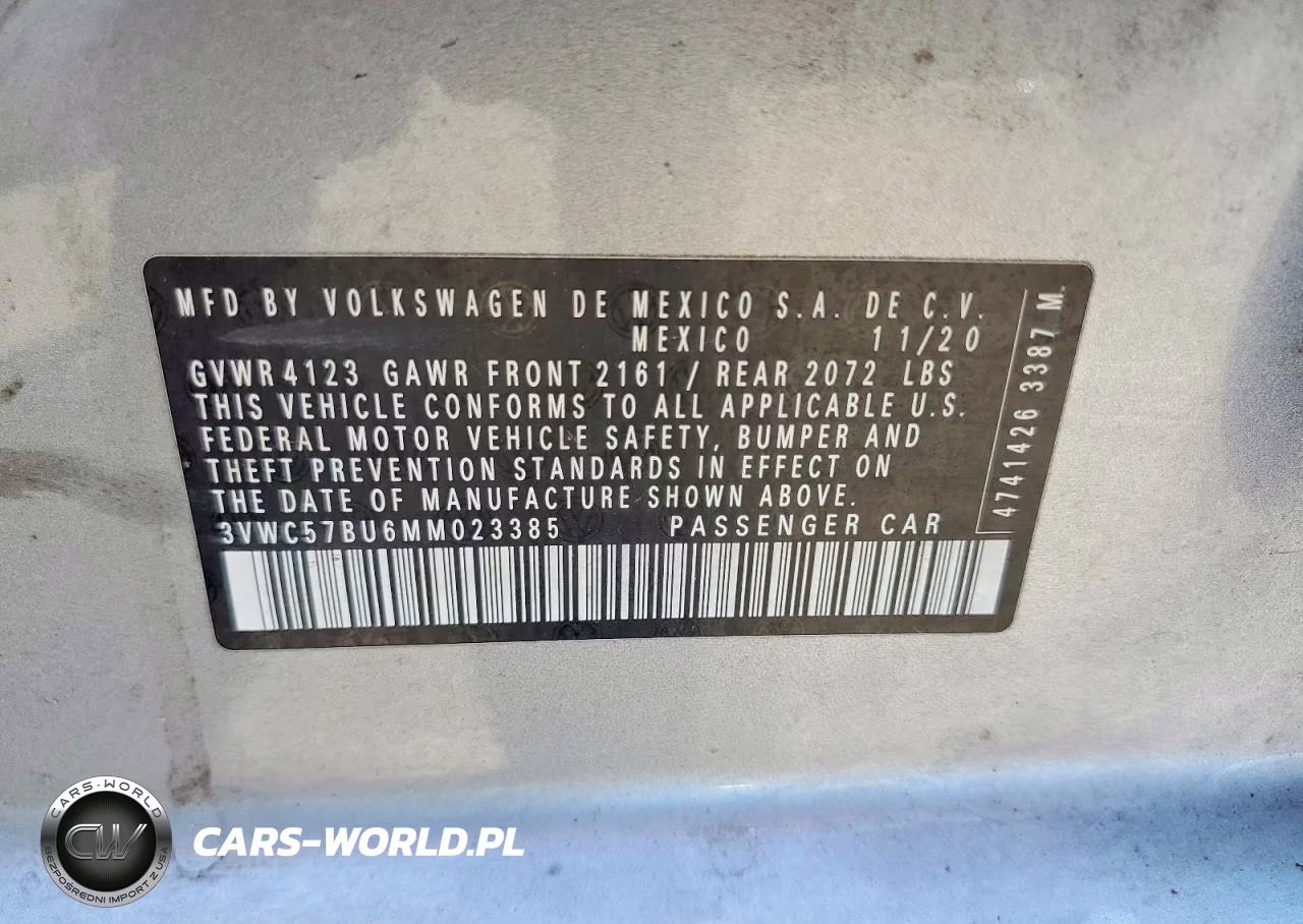 2021 Volkswagen Jetta VIN:3VWC57BU6MM023385 - 13