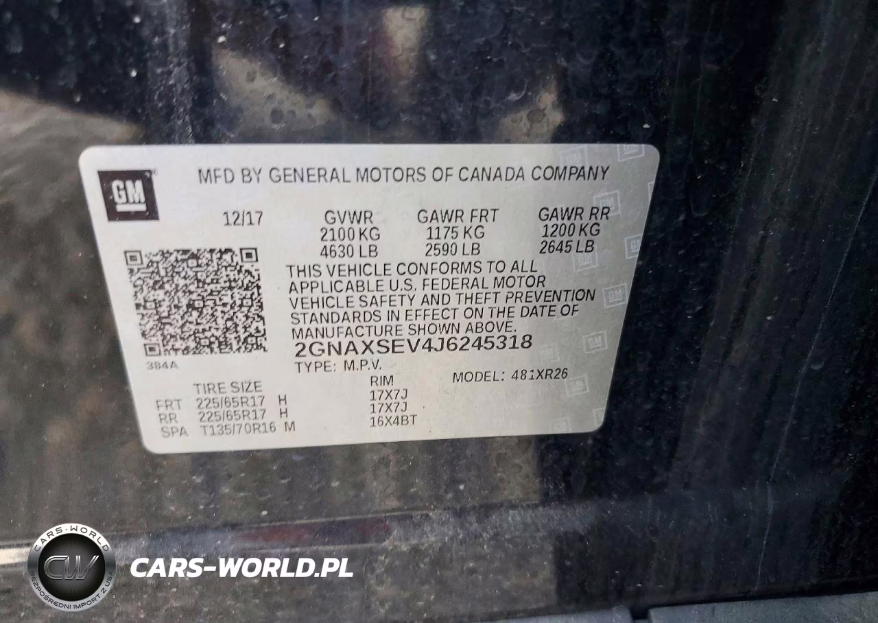 2018 Chevrolet Equinox Lt VIN:2GNAXSEV4J6245318 - 12
