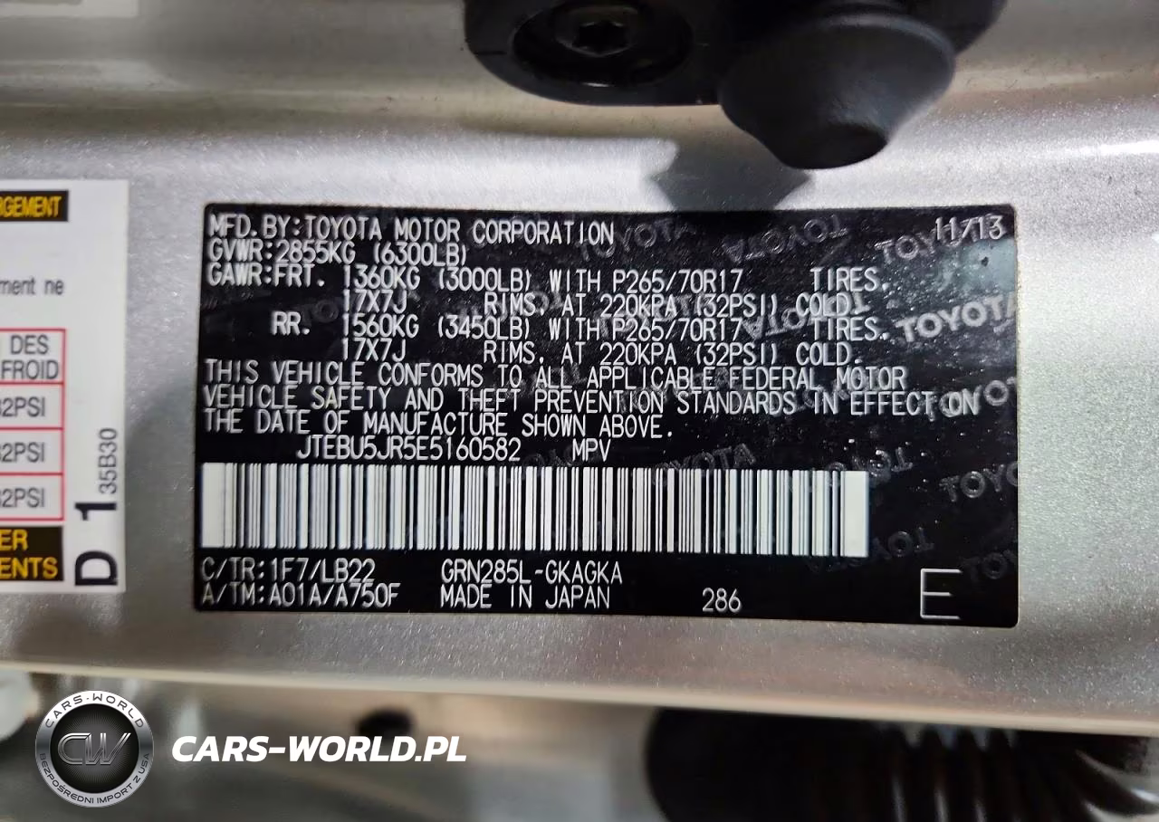 2014 Toyota 4Runner Sr5 Premium VIN:JTEBU5JR5E5160582 - 13