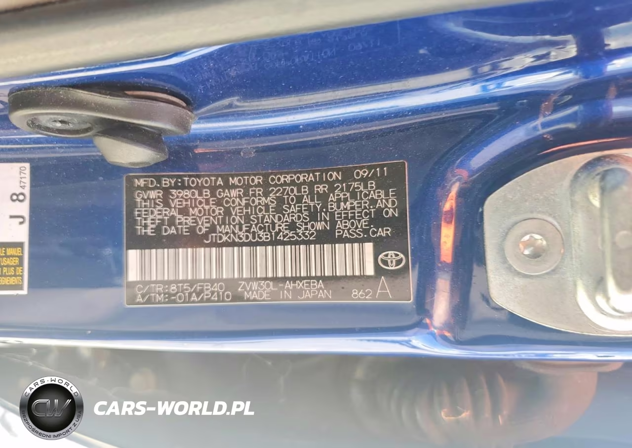 2011 Toyota Prius Two VIN:JTDKN3DU3B1425332 - 12